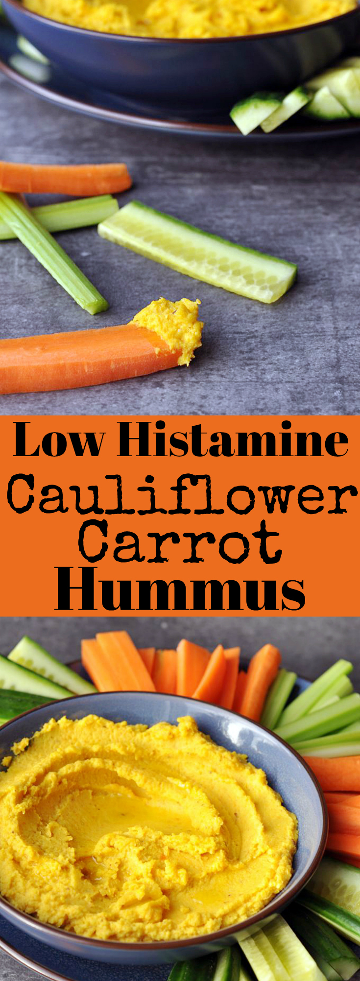 Low Histamine Cauliflower Carrot Hummus - Bean Free!