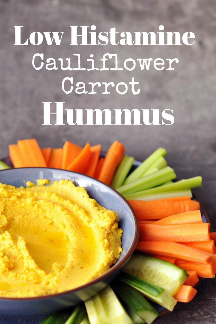 Low Histamine Cauliflower Carrot Hummus. Pin Me :D