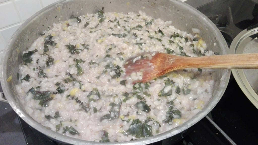 Low Histamine Risotto with Purple Kale