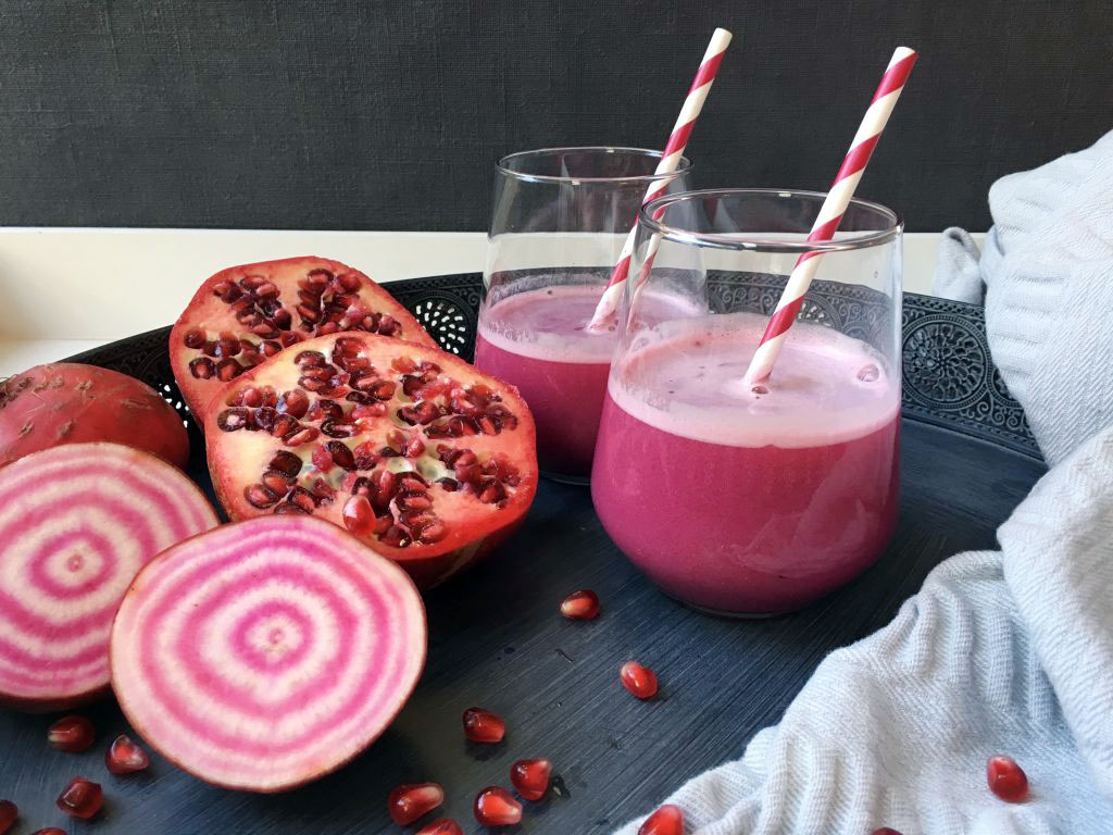 Anti-Inflammatory Pomegranate Juice with Candy Cane Beets