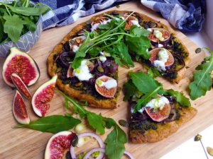 Pizza with Low Histamine Pesto and Fresh Figs
