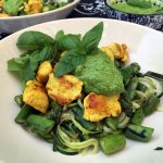 Zoodles with Low Histamine Pesto and Turmeric Chicken