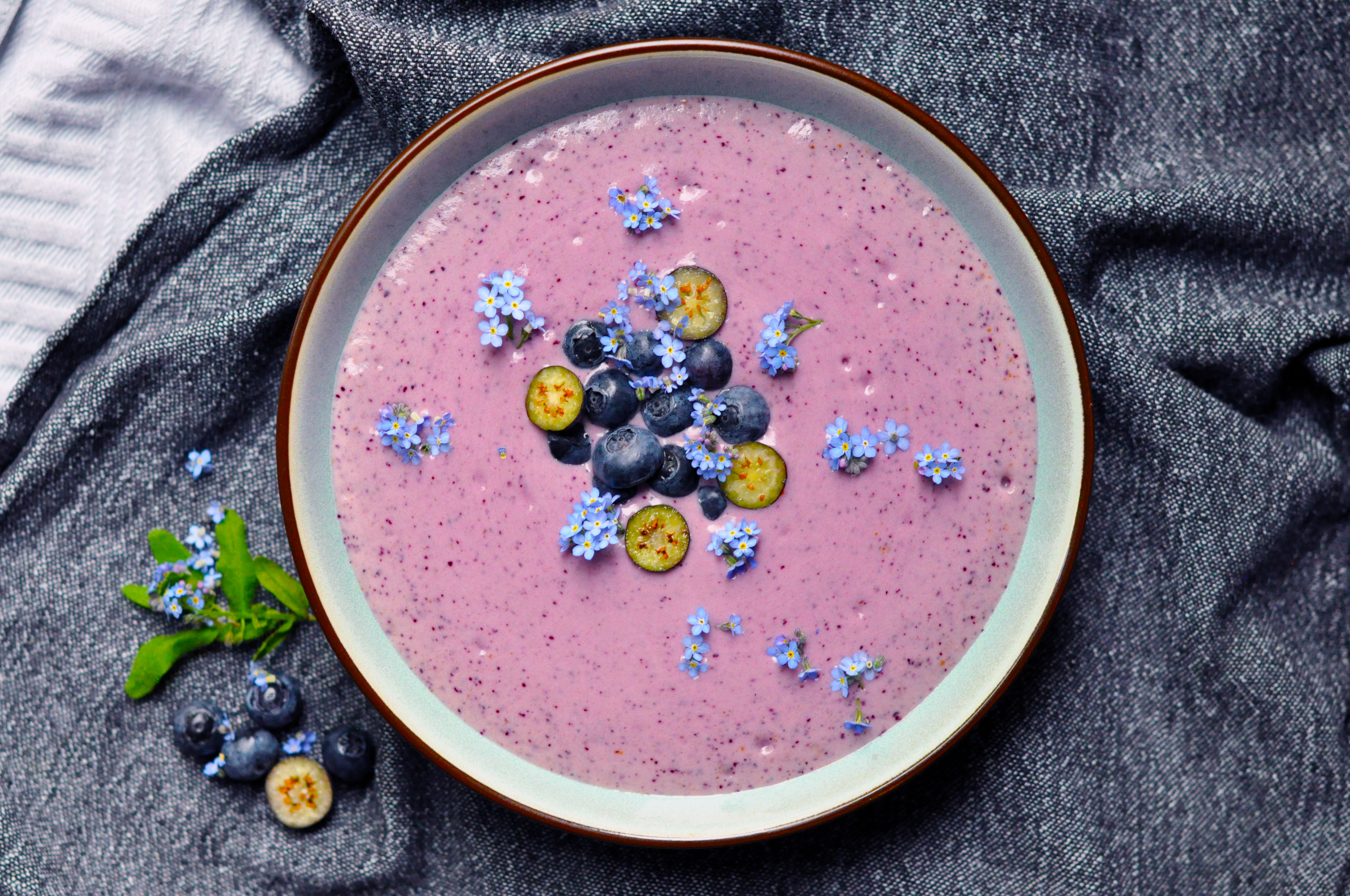 High Protein Blueberry Smoothie Bowl.