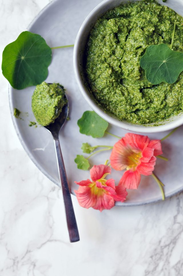 AntiInflammatory Nasturtium Pesto The Histamine Friendly Kitchen
