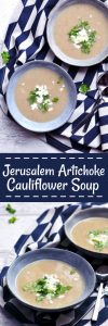 Jerusalem Artichoke Cauliflower Soup - Pin Me