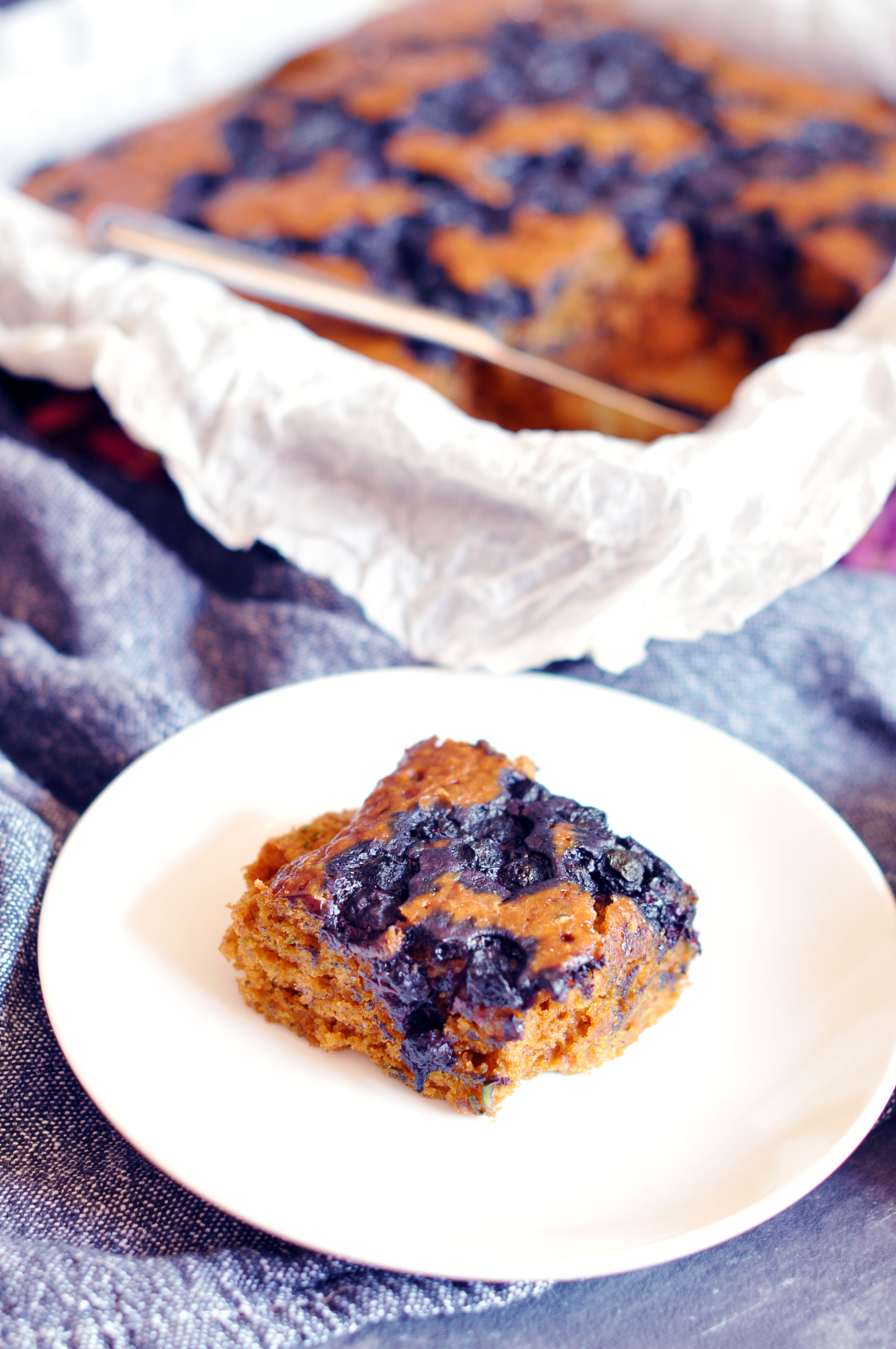 Histamine Friendly Vegan Blueberry Zucchini Cake