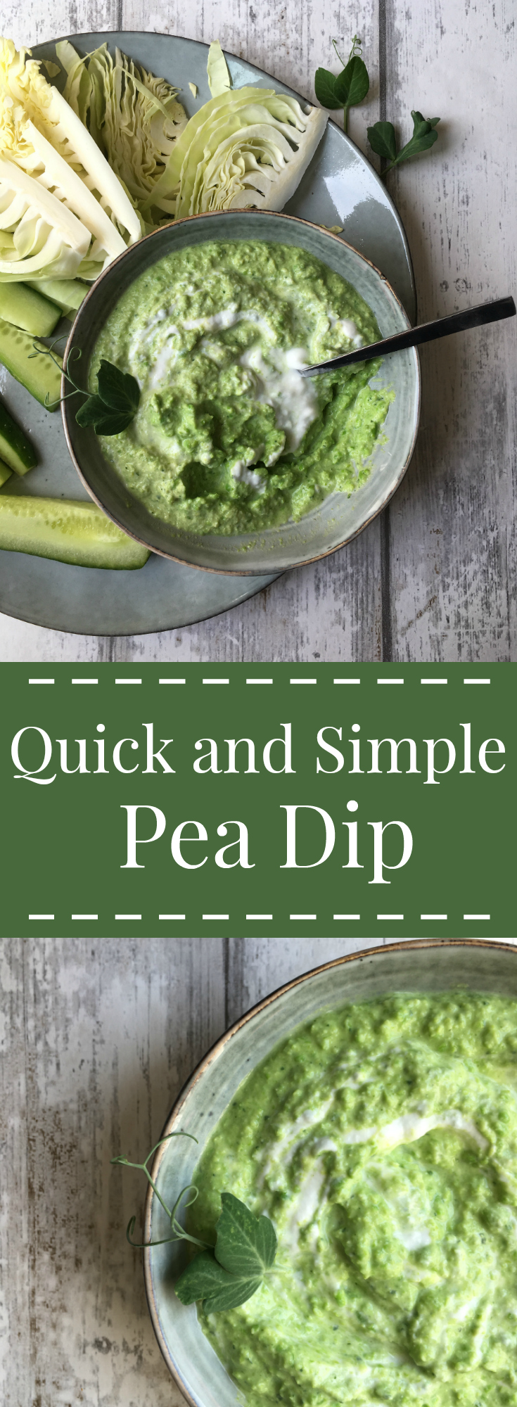 Quick and Simple Pea Dip recipe - Pin it for later :D